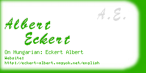 albert eckert business card